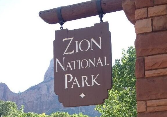 Zion N.P. Entrance Sign