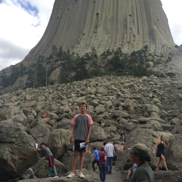 Marcus at the base of Devils Tower