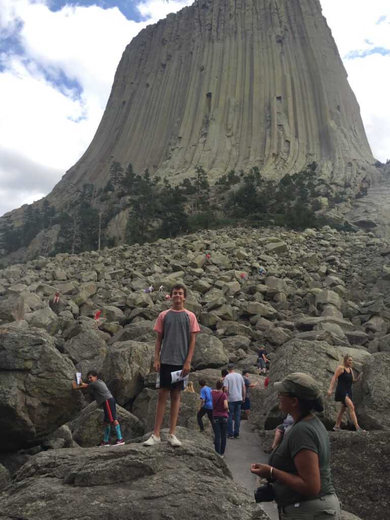 Marcus at the base of Devils Tower