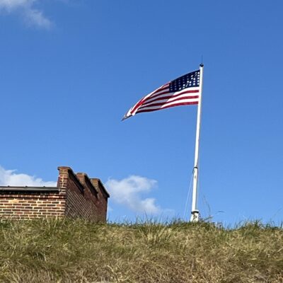Star-Spangled Banner flying over Fort McHenry